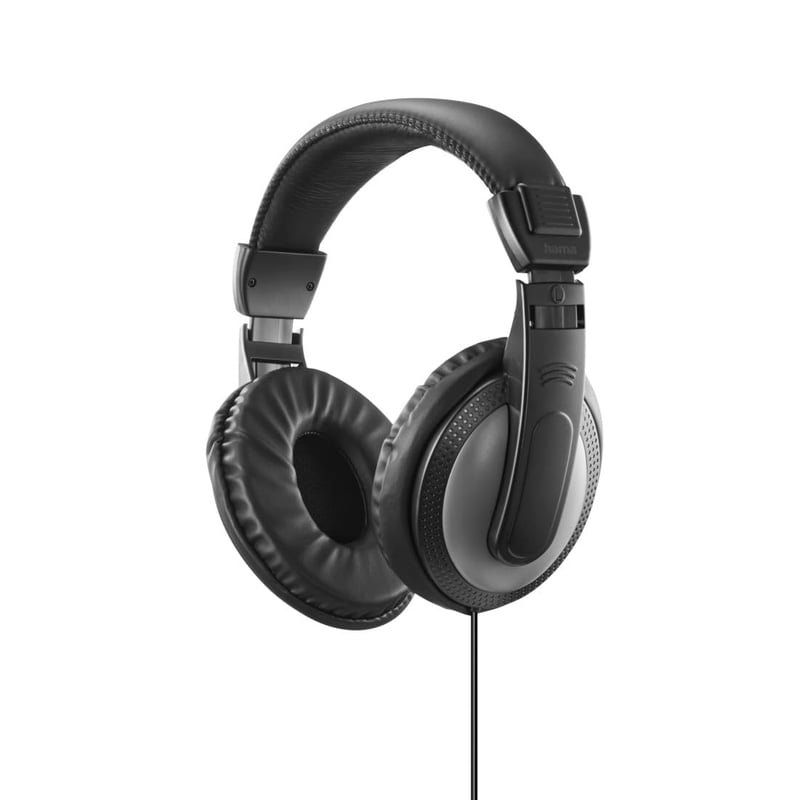 Káblové TV slúchadlá Hama ShellTV II, 6m kábel, cez uši (over-ear), pozlátený konektor, čierne