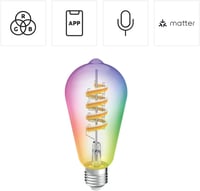 Hama Smart LED izzó E27 RGB filament ST64 Matter kompatibilis - 1 x Lampe, E27 - Retro, Filament 2