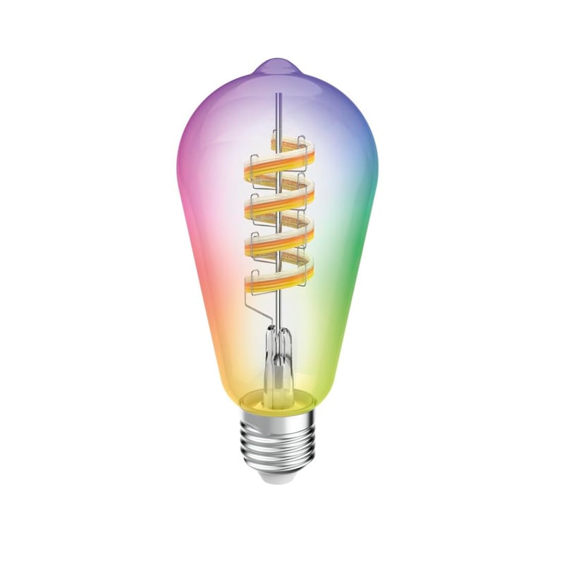 Inteligentná LED žiarovka Hama E27 ST64 filament RGB+biela, stmievateľná, Matter
