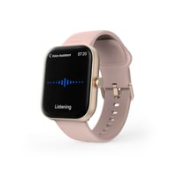 Hama pametni sat roze boje, zaslon u boji od 1,65", funkcija telefona, IP68, WhatsApp, e-pošta, glasovni asistent, fitness tracker sa 100 sportskih načina, mjerenje pulsa, V 10