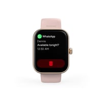 Hama pametni sat roze boje, zaslon u boji od 1,65", funkcija telefona, IP68, WhatsApp, e-pošta, glasovni asistent, fitness tracker sa 100 sportskih načina, mjerenje pulsa, V 2