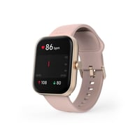 Hama pametni sat roze boje, zaslon u boji od 1,65", funkcija telefona, IP68, WhatsApp, e-pošta, glasovni asistent, fitness tracker sa 100 sportskih načina, mjerenje pulsa, V 9