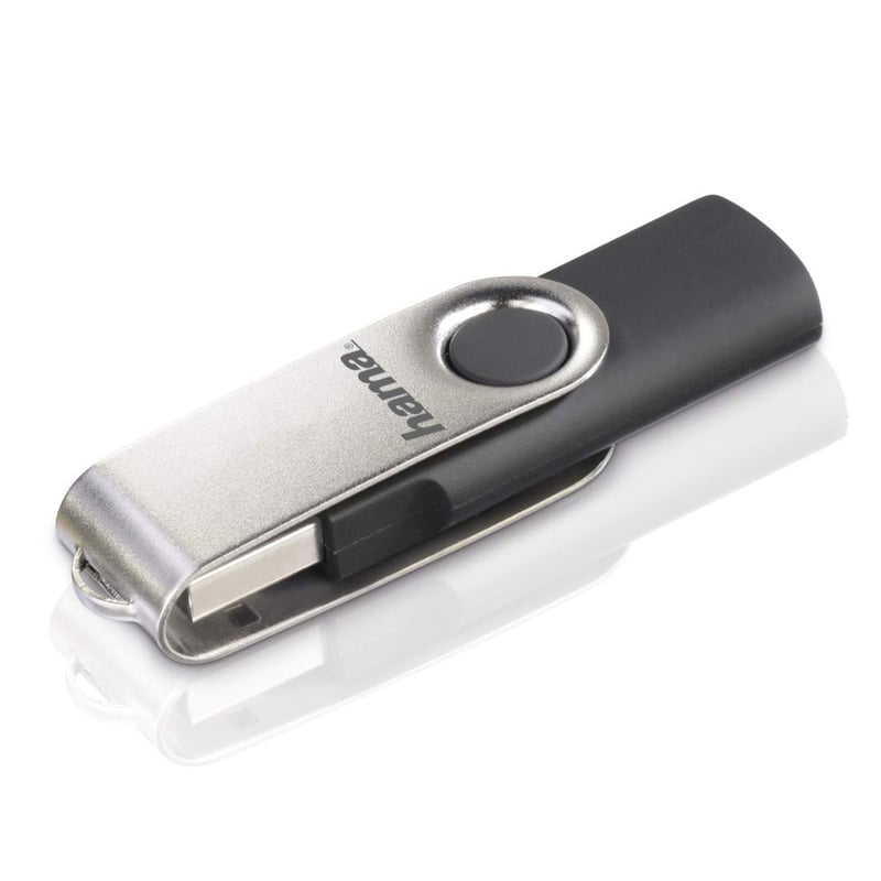 USB kľúč Hama 2.0 s príveskom na kľúče, 128 GB, 15 MB/s – strieborný