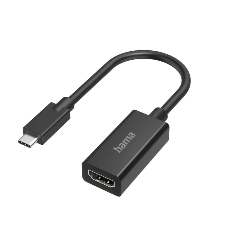 Adaptér Hama USB-C na HDMI 4K Ultra HD 30 Hz, kompatibilný s Thunderbolt 3/4/5 – čierny