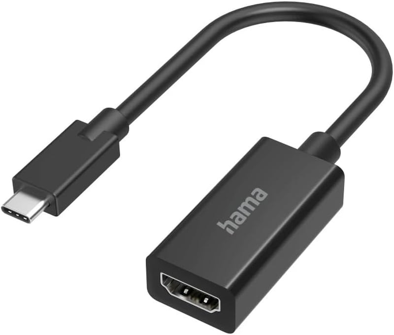 Hama USB-C–HDMI adapter 4K Ultra HD 30 Hz, Thunderbolt 3/4/5 kompatibilis - fekete