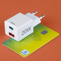 Rýchlonabíjačka Hama USB, 1x USB-C, 1x USB-A, mini nabíjačka, 20 W, Power Delivery, Quick Charge 3.0, biela, pre mobilné telefóny a tablety 3