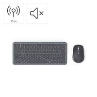 Súprava bezdrôtovej klávesnice a myši Hama, Multi Device, Bluetooth a rádiová frekvencia, čierna, tiché nožnicové klávesy, multimediálne funkcie 2