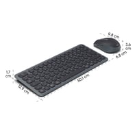 Súprava bezdrôtovej klávesnice a myši Hama, Multi Device, Bluetooth a rádiová frekvencia, čierna, tiché nožnicové klávesy, multimediálne funkcie 6