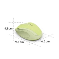 Mouse wireless Hama cu click silențios, ergonomic, 6 butoane, 800/1200/1600 DPI, 2,4 GHz, pentru PC și laptop, verde 6