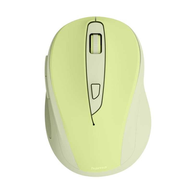 Mouse wireless Hama cu click silențios, ergonomic, 6 butoane, 800/1200/1600 DPI, 2,4 GHz, pentru PC și laptop, verde