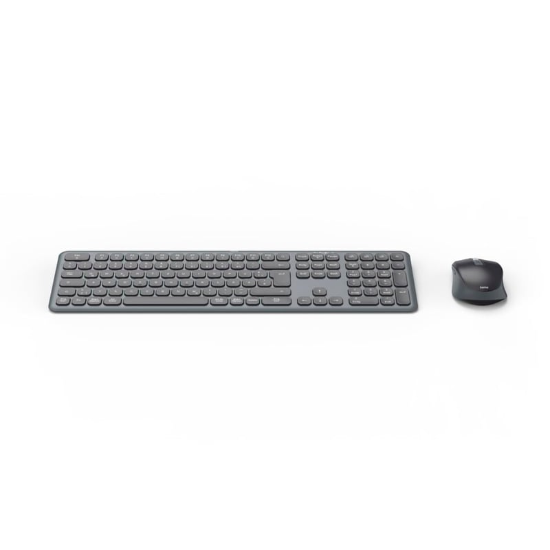 Hama WKM-550 Vezeték nélküli Billentyűzet és Egér Szett, Multi-Device, 2,4 GHz, PC/Laptop/Tablet, QWERTZ