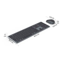 Hama WKM-550 Vezeték nélküli Billentyűzet és Egér Szett, Multi-Device, 2,4 GHz, PC/Laptop/Tablet, QWERTZ 9
