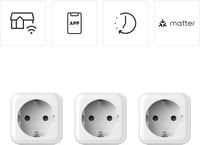 Hama WLAN okos konnektor 3 darab, 3680W, app és hangvezérlés - 3er Pack 2