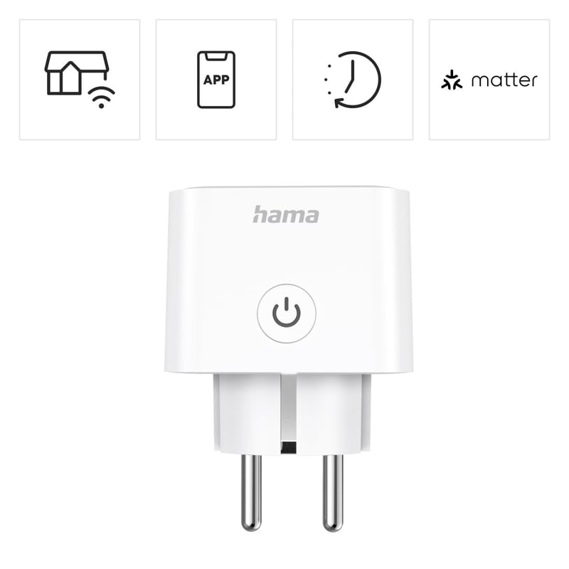 Hama WLAN okos konnektor, 3680W, alkalmazás és hangvezérlés