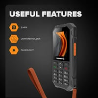 Mobilný telefón Hammer 6 LTE s tlačidlami – batéria 2500 mAh, pohotovostný režim 7 dní, SOS tlačidlo, baterka, VoLTE, IP68, odolnosť pri páde z 1,5 m, 2,4-palcový displej 8