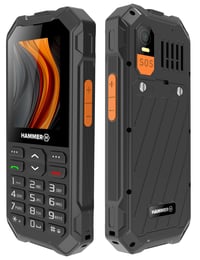 Mobilný telefón Hammer 6 LTE s tlačidlami – batéria 2500 mAh, pohotovostný režim 7 dní, SOS tlačidlo, baterka, VoLTE, IP68, odolnosť pri páde z 1,5 m, 2,4-palcový displej 1