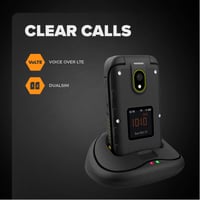 Smartphone Hammer DIG LTE 4G Flip Deblocat - Pliabil, 2 Ecrane, Dual SIM, Rezistent la apă IP68, 1200 mAh, 4G/LTE 8