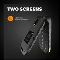 Smartphone Hammer DIG LTE 4G Flip Deblocat - Pliabil, 2 Ecrane, Dual SIM, Rezistent la apă IP68, 1200 mAh, 4G/LTE 5