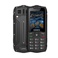 Mobilný telefón Hammer H Basalt Outdoor čierny, 2,4" displej, IP68 vodotesný, nárazuvzdorný, 1800 mAh batéria, Dual SIM, baterka, Bluetooth, tlačidlový 1