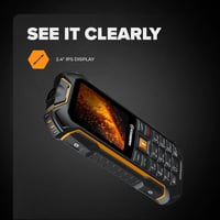 Hammer H Boost 2 LTE IP68 Robusztus Mobiltelefon Nagyobb Gombokkal, Fekete/Narancs 7