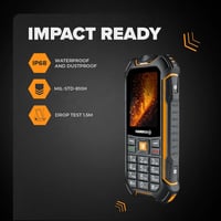 Hammer H Boost 2 LTE IP68 Robusztus Mobiltelefon Nagyobb Gombokkal, Fekete/Narancs 3
