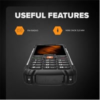 Odolný mobilný telefón Hammer H Forge LTE, bez viazanosti, 32 GB, 3000 mAh batéria, 2,4" IPS displej, veľké tlačidlá, IP68, Dual SIM, USB-C, 2 MP fotoaparát 6