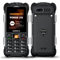 Odolný mobilný telefón Hammer H Forge LTE, bez viazanosti, 32 GB, 3000 mAh batéria, 2,4" IPS displej, veľké tlačidlá, IP68, Dual SIM, USB-C, 2 MP fotoaparát 1