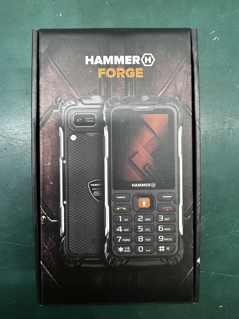 Hammer H Forge Outdoor Mobiltelefon Dual SIM, 2300 mAh, IP68, Fekete - Forge 2G
