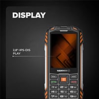 Odolný mobilný telefón Hammer H Power Plus LTE bez viazanosti, 4000 mAh batéria, 2,8-palcový IPS displej, 2 MP fotoaparát, Dual SIM, USB-C, čierny 5