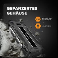 Odolný mobilný telefón Hammer H Power Plus LTE bez viazanosti, 4000 mAh batéria, 2,8-palcový IPS displej, 2 MP fotoaparát, Dual SIM, USB-C, čierny 2
