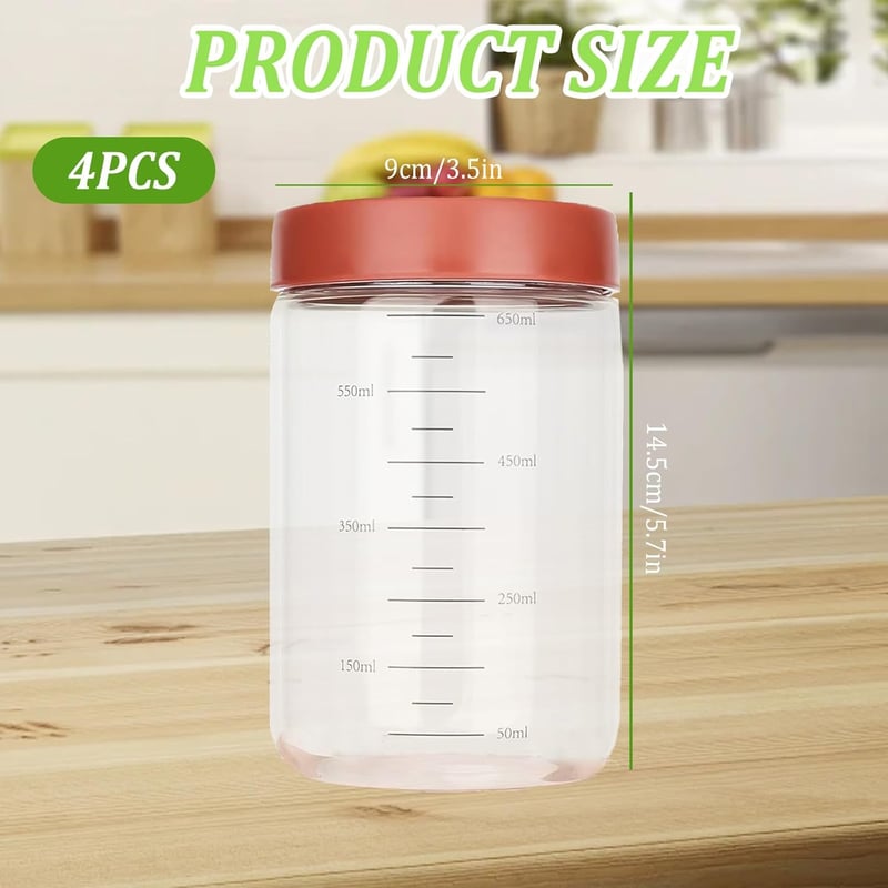 HAMON 4 db-os Boroszilikát Üveg Tárolóedény Szett 750ml - Légmentes Csavaros Fedéllel Zabkásához, Salátához, Joghurthoz

AI: I've created a 