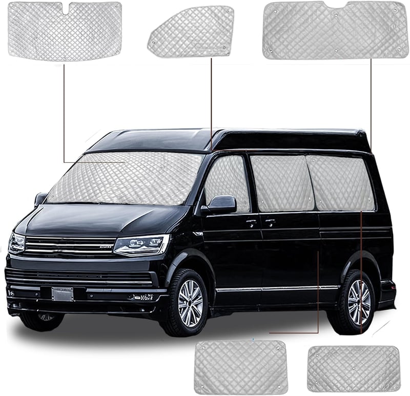 HAMON Napvédő Szélvédő VW T5 T6 SWB 8 db UV Védelem Hőszigeteléssel