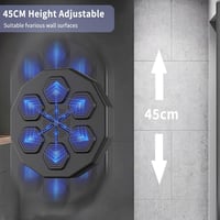 HAMON Zenés Boksz Gép Bluetooth Kapcsolattal, Falra Szerelhető LED Világítással, Intelligens Ütőpárna Kesztyűvel Gyerekeknek és Felnőtteknek 3