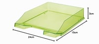 Tăviță pentru documente clasică HAN 1026-X-27 - Format A4/C4, verde transparent, suport de birou stivuibil 4