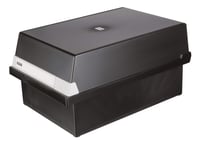 HAN 955-13 kartotékový box A6, ležatý formát – organizér na 800 kariet s veľkým popisným poľom, čierny 1