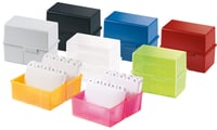 Cutie pentru fișe HAN 976, format A6, orientare peisaj - pentru 400 de fișe, cu balama din oțel și închizătoare, albastru 4