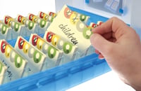 Systém na vizitky HAN Croco 2-6-19 – DIN A8, max. 2000 kariet, priesvitná oranžová – 9988-613 zakladač na študijné kartičky 6