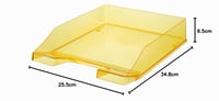 Tavă documente HAN Klassik 6 buc., format A4/C4, galben transparent, organizator birou suprapozabil 7