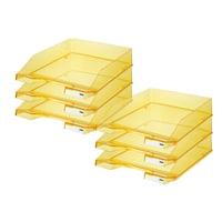 Tavă documente HAN Klassik 6 buc., format A4/C4, galben transparent, organizator birou suprapozabil 1