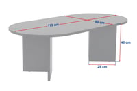 Măsuță de cafea Hanah Home Atlantic Pine, 119x39,8x60 cm, PAL melaminat de 18 mm grosime, pentru un living modern 3