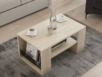 Măsuță de cafea Hanah Home, aspect travertin, model marmură, 80x50x40 cm, PAL melaminat 18 mm, living modern 5
