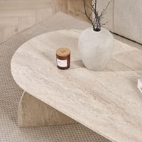 Konferenčný stolík Hanah Home vo farbe travertín, 120x60x40 cm, 18 mm hrubá drevotriesková doska s melamínovým povrchom, moderný nábytok do obývačky 7