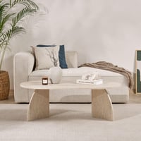 Konferenčný stolík Hanah Home vo farbe travertín, 120x60x40 cm, 18 mm hrubá drevotriesková doska s melamínovým povrchom, moderný nábytok do obývačky 4