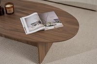 Hanah Home stolić za kavu s uzorkom oraha 120x65x40 cm, 18 mm melaminski premaz — manja oštećenja na ploči stola i nogama (stanje: vidi 2. sliku) 10