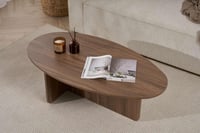 Hanah Home stolić za kavu s uzorkom oraha 120x65x40 cm, 18 mm melaminski premaz — manja oštećenja na ploči stola i nogama (stanje: vidi 2. sliku) 7