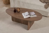 Hanah Home stolić za kavu s uzorkom oraha 120x65x40 cm, 18 mm melaminski premaz — manja oštećenja na ploči stola i nogama (stanje: vidi 2. sliku) 8
