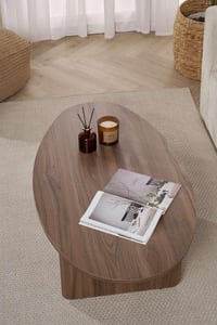 Hanah Home stolić za kavu s uzorkom oraha 120x65x40 cm, 18 mm melaminski premaz — manja oštećenja na ploči stola i nogama (stanje: vidi 2. sliku) 9