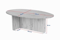 Hanah Home stolić za kavu s uzorkom oraha 120x65x40 cm, 18 mm melaminski premaz — manja oštećenja na ploči stola i nogama (stanje: vidi 2. sliku) 5