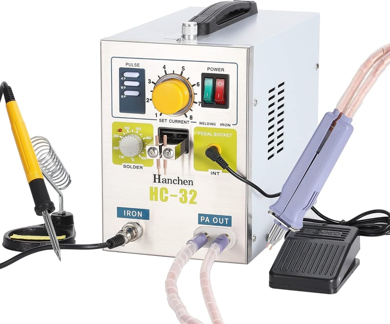 Hanchen Akkumulátor Pontforrasztó Gép 2in1 18650 16430 22650 32650 Elemhez 220V