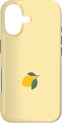 Hand Drawn Digital Art Nyári Citrom mintás tok iPhone 17-hez 1